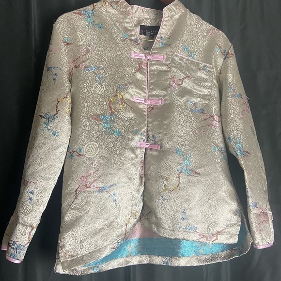 Last Chance ! Robert Louis Asian Floral Print Jacket   💕 - Picture 1 of 16